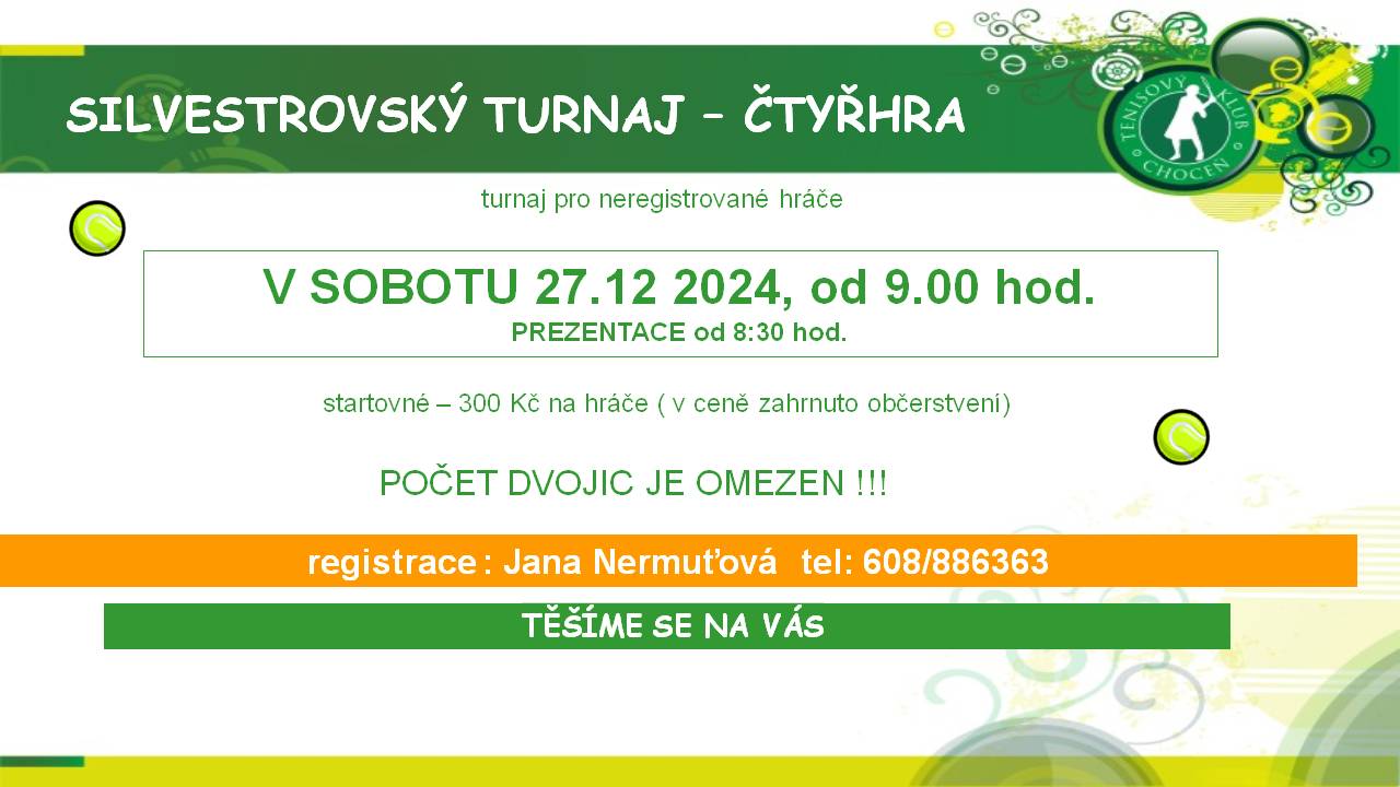 SILVESTROVKÝ TURNAJ VE ČTYŘHŘE